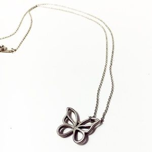 Authentic Tiffany Silver Butterfly Necklace
